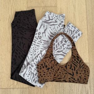 Paragon Fitwear Black, White, and Brown Leggings